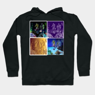 Seahorses Collage Hoodie